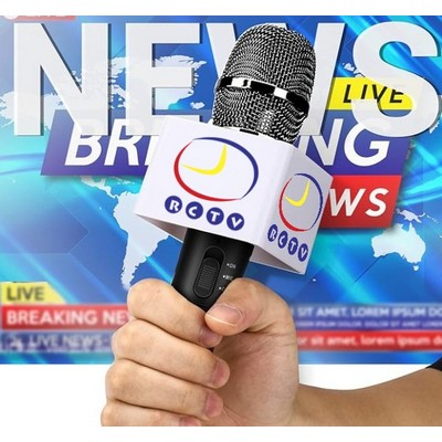 Microphone Flag Portable Square