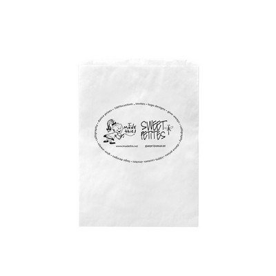 White Kraft Paper Merchandise Bag (8 1/2"x11")