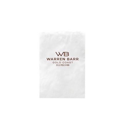 White Kraft Paper Merchandise Bag (6 1/2"x9 1/4")