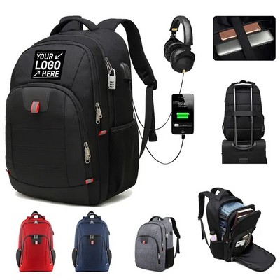 16" Travel Laptop Anti-Theft Backpack with Password Lock