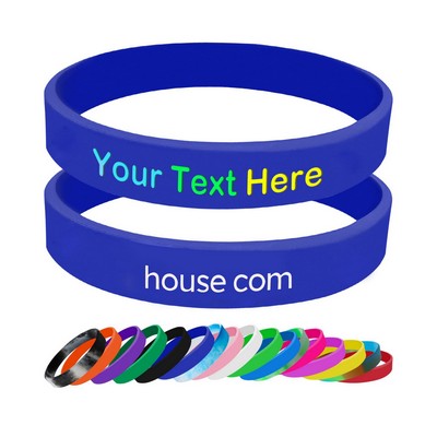 Custom Color Filled Silicone Wristband